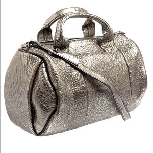 Metallic Silver Alexander Wang Rocco Duffel Bag